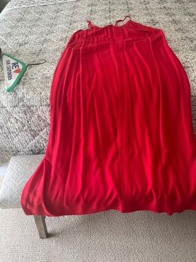 Gibson Bold Red Maxi Dress with Spaghetti Straps